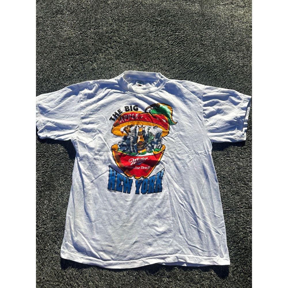 Miller Genuine Draft Vintage 1993 Big Apple New York NYC Beer T-Shirt 90s XL